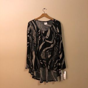 Black and Tan Blouse